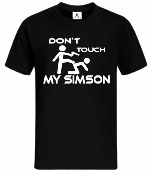 Dont touch my Simson T-Shirt Fun DDR Motorrad Tuning Simi S51 50 Fanshirt