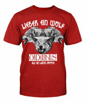 Lieber ein Wolf Odins T-Shirt Odin Thor Wikinger Viking Krieger W&ouml;lfe Wolves