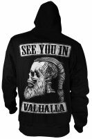SEE YOU IN VALHALLA Herren Hoodie | Vikings | Ragnar | Odin | Kapuzen-Sweatshirt