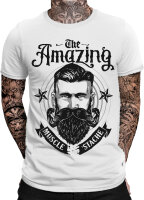 Amazing Strong Beard T-Shirt Fun Shirt Geschenk neu Bart Retro Vintage Hipster