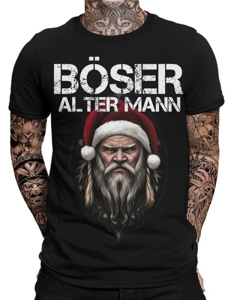 Böser alter Mann Herren weihnachts T-Shirt | Fun - Sprüche Shirt | Ugly xmas