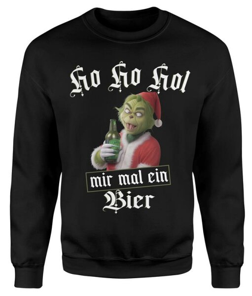 ho ho hol Mir mal EIN Bier Herren Weihnachts Grinch Pullover
