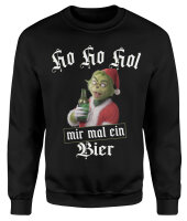 ho ho hol Mir mal EIN Bier Herren Weihnachts Grinch Pullover