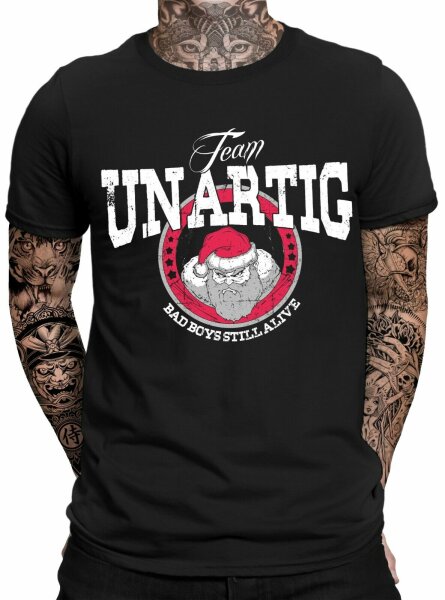 Team Unartig Herren Weihnachts Fun T-Shirt | Weihnachten | X-Mas | Ugly-Shirt