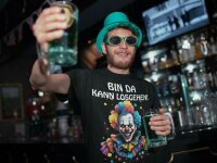 Bin da kann Losgehen Karneval lustiger Kostümersatz T-Shirt Party Fun Shirt