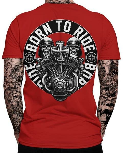 Born to Ride Biker Herren T-Shirt | Chopper | Bobber | Männer Shirt
